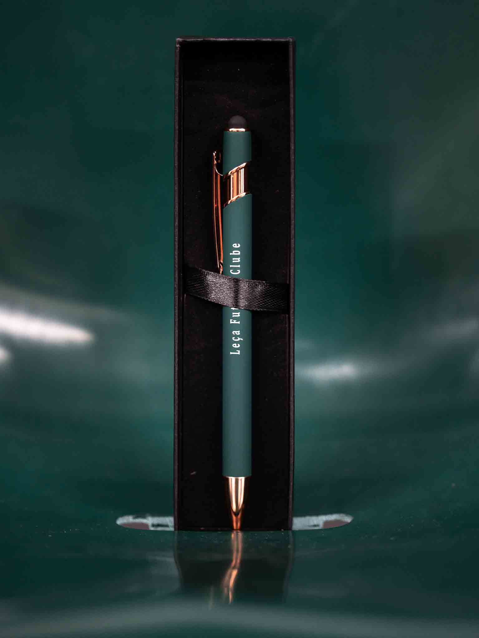 Caneta Preta/Verde Leça FC